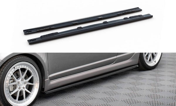 MAXTON DESIGN - Lišty pod bočné prahy , TOYOTA YARIS T-SPORT MK1 FACELIFT , Čierny lesk