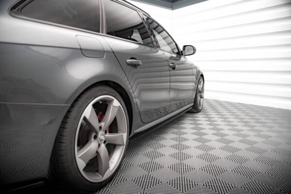 MAXTON DESIGN - Lišty pod bočné prahy V.2 , AUDI A4 / A4 S-LINE / S4 B8, Čierny lesk – Obrázok 2