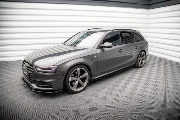 MAXTON DESIGN - Lišty pod bočné prahy V.2 , AUDI A4 / A4 S-LINE / S4 B8, Čierny lesk – Obrázok 3