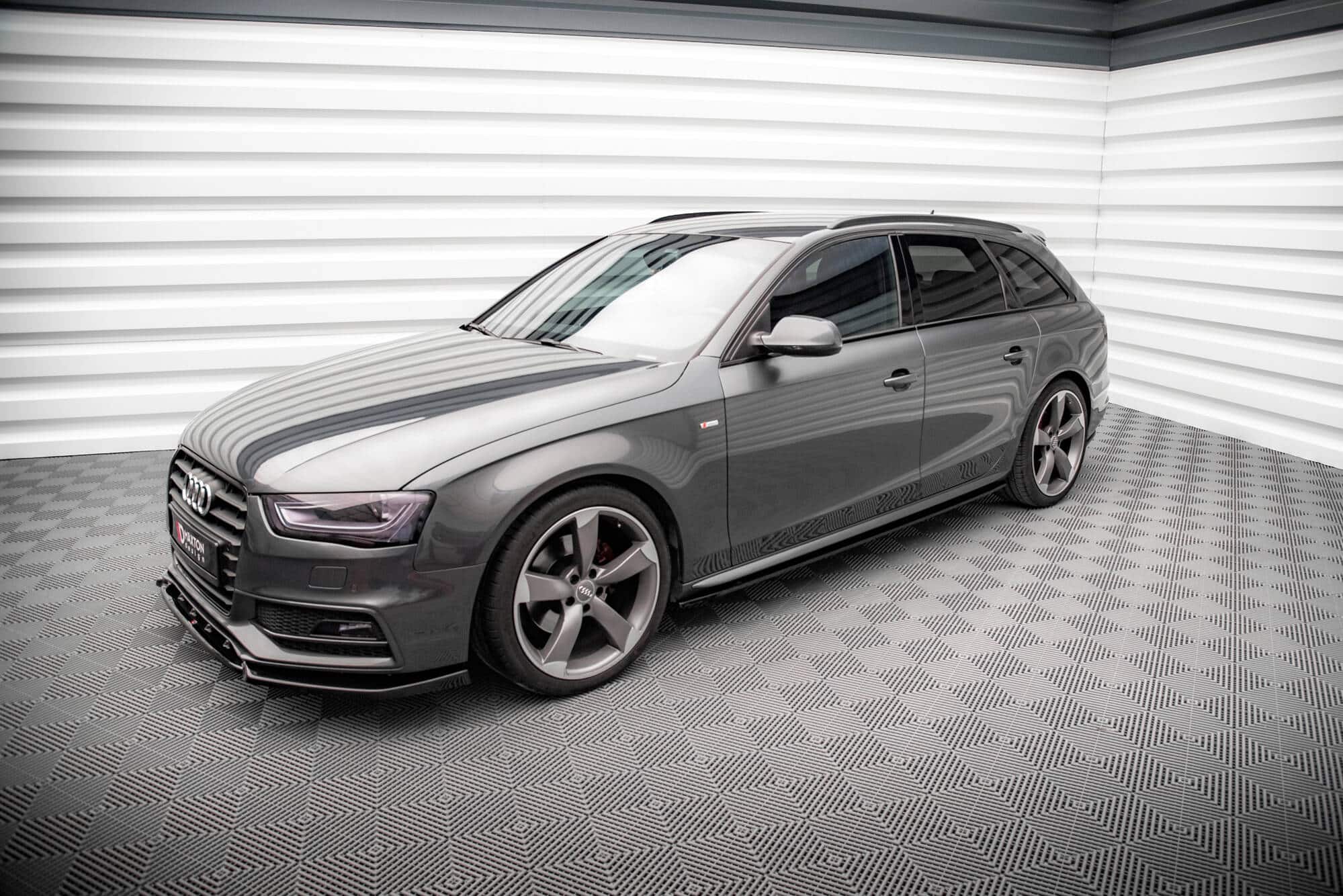 MAXTON DESIGN - Lišty pod bočné prahy V.2 , AUDI A4 / A4 S-LINE / S4 B8, Čierny lesk – Obrázok 3
