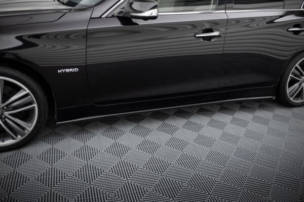 MAXTON DESIGN - Lišty pod bočné prahy V.2 INFINITI Q50 S MK1, Čierny lesk – Obrázok 3