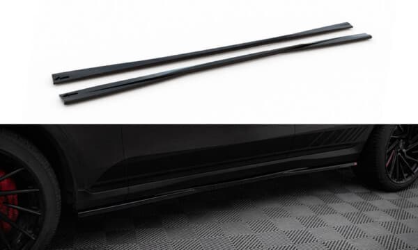 MAXTON DESIGN - Lišty pod prahy V.2, MERCEDES-BENZ GLC COUPE AMG-LINE C253, Čierny lesk