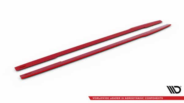 MAXTON DESIGN - Lišty pod bočné prahy V.2 RENAULT MEGANE RS MK4, Červená – Obrázok 3