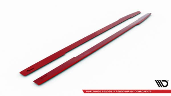 MAXTON DESIGN - Lišty pod bočné prahy V.2 RENAULT MEGANE RS MK4, Červená – Obrázok 4