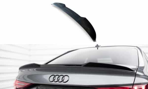 MAXTON DESIGN - Spoiler kufra 3D, AUDI A3 / A3 S-LINE / S3 / RS3 SEDAN 8Y,Čierny lesk