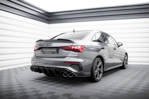 MAXTON DESIGN - Spoiler kufra 3D, AUDI A3 / A3 S-LINE / S3 / RS3 SEDAN 8Y,Čierny lesk – Obrázok 6