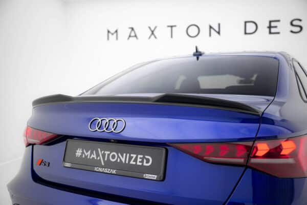 MAXTON DESIGN - Spoiler kufra 3D, AUDI A3 / A3 S-LINE / S3 / RS3 SEDAN 8Y,Čierny lesk – Obrázok 13