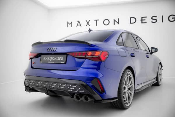 MAXTON DESIGN - Spoiler kufra 3D, AUDI A3 / A3 S-LINE / S3 / RS3 SEDAN 8Y,Čierny lesk – Obrázok 12