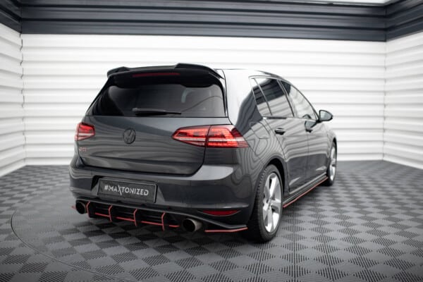 MAXTON DESIGN - Predlženie spoilera kufra 3D,  VOLKSWAGEN GOLF R / R-LINE / GTI MK7,Čierny lesk – Obrázok 4