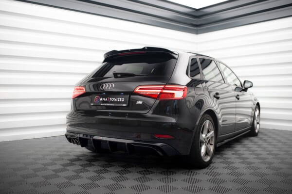 MAXTON DESIGN - Predĺženie spoilera AUDI A3 SPORTBACK 8V FACELIFT, Čierny lesk – Obrázok 3