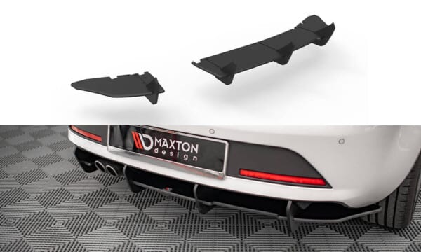 MAXTON DESIGN - Difúzor zadného nárazníka ,SEAT IBIZA FR SC MK4 FACELIFT, Čierny matný