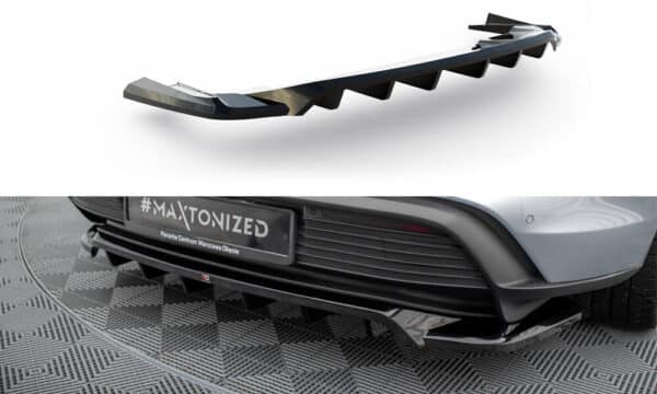 MAXTON DESIGN - Spoiler pod zadný nárazník ,PORSCHE TAYCAN / TAYCAN 4 / TAYCAN 4S / TAYCAN GTS MK1, Čierny lesk