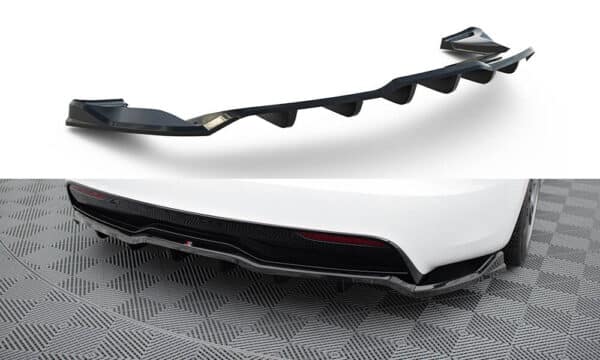 MAXTON DESIGN - Spoiler pod zadný nárazník V.1, TESLA MODEL S PLAID MK1 FACELIFT, Čierny lesk