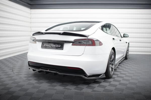 MAXTON DESIGN - Spoiler pod zadný nárazník V.1, TESLA MODEL S PLAID MK1 FACELIFT, Čierny lesk – Obrázok 3