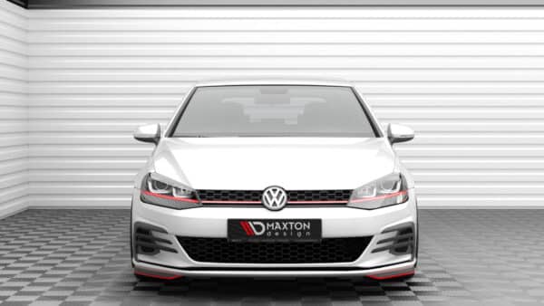 MAXTON DESIGN - Predné splitre,  VOLKSWAGEN GOLF GTI MK7 FACELIFT, Červené – Obrázok 2