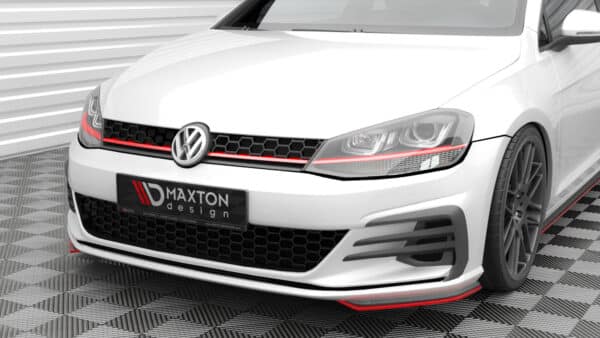 MAXTON DESIGN - Predné splitre,  VOLKSWAGEN GOLF GTI MK7 FACELIFT, Červené – Obrázok 3