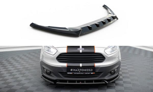 MAXTON DESIGN - Spoiler pod predný nárazník, FORD TRANSIT COURIER MK1 , Čierny lesk