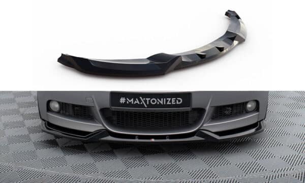 MAXTON DESIGN - Spoiler pod predný nárazník V.1 ,vhodné pre BMW 1 M-PACK E82, Čierny lesk