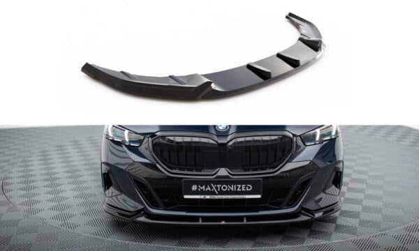 MAXTON DESIGN - Spoiler pod predný nárazník V.1, vhodné pre BMW 5 M-PACK G60, Čierny lesk