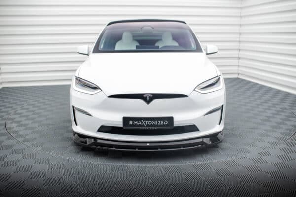 MAXTON DESIGN - Spoiler pod prdený nárazník V.1  ,TESLA MODEL X MK1 FACELIFT, Čierny lesk – Obrázok 2