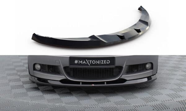 MAXTON DESIGN - Spoiler pod predný nárazník V.2 ,vhodné pre BMW 1 M-PACK E82, Čierny lesk