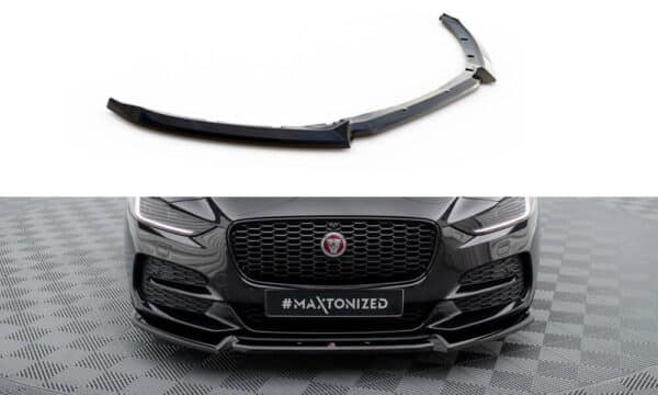 MAXTON DESIGN -Spoiler pod predný nárazník  V.2 JAGUAR XE X760 FACELIFT, Čierny lesk