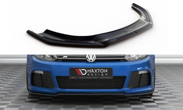 MAXTON DESIGN - Spoiler pod predný nárazník V.2, VOLKSWAGEN GOLF R MK6, Čierny lesk