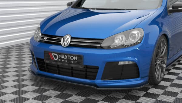 MAXTON DESIGN - Spoiler pod predný nárazník V.2, VOLKSWAGEN GOLF R MK6, Čierny lesk – Obrázok 4