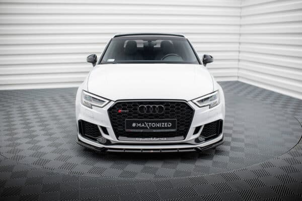 MAXTON DESIGN - Spoiler pod predný nárazník V.3, AUDI RS3 SEDAN 8V FACELIFT, Čierny lesk – Obrázok 3
