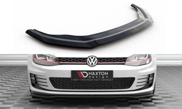 MAXTON DESIGN - Spoiler pod predný nárazník V.3, VOLKSWAGEN GOLF GTI MK7, Čierny lesk