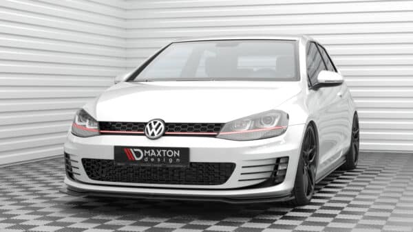 MAXTON DESIGN - Spoiler pod predný nárazník V.3, VOLKSWAGEN GOLF GTI MK7, Čierny lesk – Obrázok 3