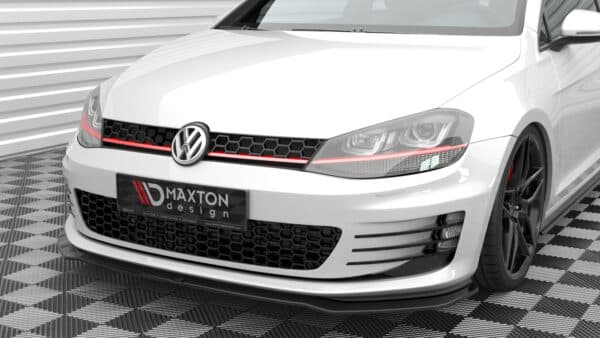 MAXTON DESIGN - Spoiler pod predný nárazník V.3, VOLKSWAGEN GOLF GTI MK7, Čierny lesk – Obrázok 4