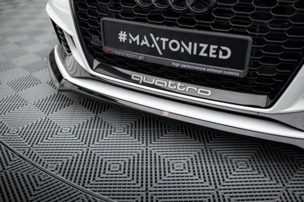 MAXTON DESIGN - Spoiler pod predný nárazník V.4, AUDI RS3 SEDAN 8V FACELIFT, Čierny lesk – Obrázok 2