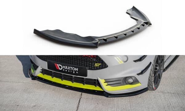 MAXTON DESIGN - Spoiler pod predný nárazník V.4, FORD FIESTA ST MK7 FACELIFT, Čierny lesk