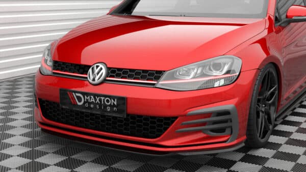 MAXTON DESIGN - Spoiler pod predný nárazník V.5, VOLKSWAGEN GOLF GTI MK7 FACELIFT, Čierny lesk – Obrázok 3