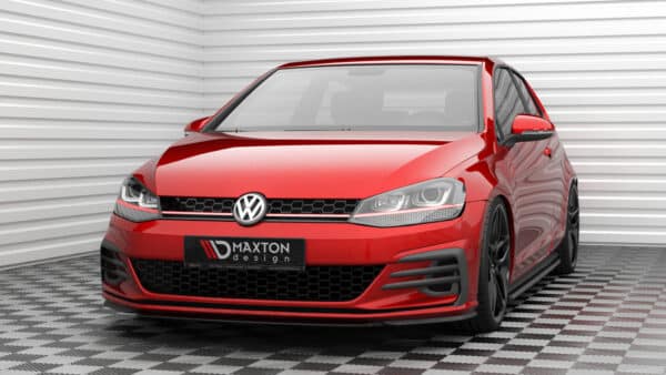 MAXTON DESIGN - Spoiler pod predný nárazník V.5, VOLKSWAGEN GOLF GTI MK7 FACELIFT, Čierny lesk – Obrázok 4