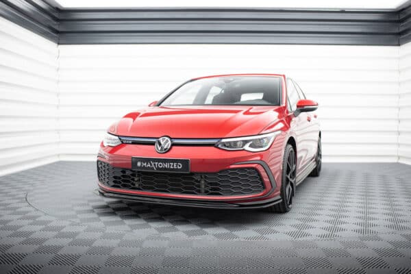 MAXTON DESIGN - Spoiler pod predný nárazník V.6, VOLKSWAGEN GOLF GTI / GTE / R-LINE MK8, Čierny lesk – Obrázok 3