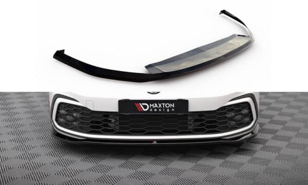 MAXTON DESIGN - Spoiler pod predný nárazník V.7 VOLKSWAGEN GOLF GTI / R-LINE MK8, Čierny lesk
