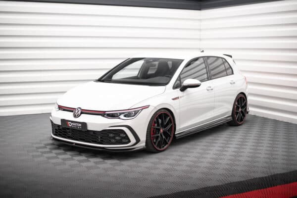 MAXTON DESIGN - Spoiler pod predný nárazník V.7 VOLKSWAGEN GOLF GTI / R-LINE MK8, Čierny lesk – Obrázok 4