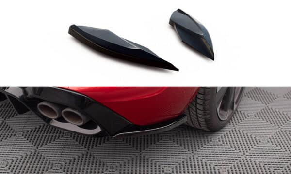 MAXTON DESIGN - Bočné splitre zadného nárazníka ,CUPRA LEON HATCHBACK MK1, Čierny lesk