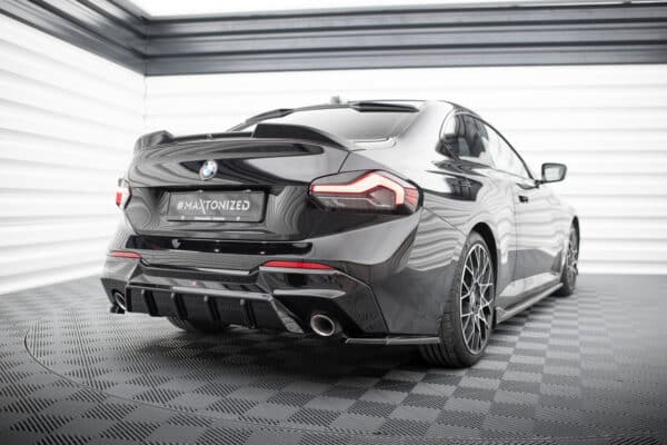 MAXTON DESIGN - Bočné spojlere zadného nárazníka V.3 ,vhodné pre BMW 2 G42, Čierna lesklá – Obrázok 2