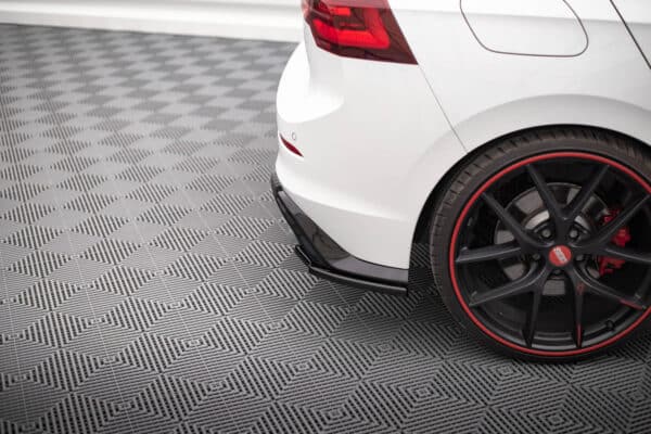 MAXTON DESIGN - Bočné spojlere zadného nárazníka V.3, VOLKSWAGEN GOLF GTI MK8, Čierny lesk – Obrázok 3
