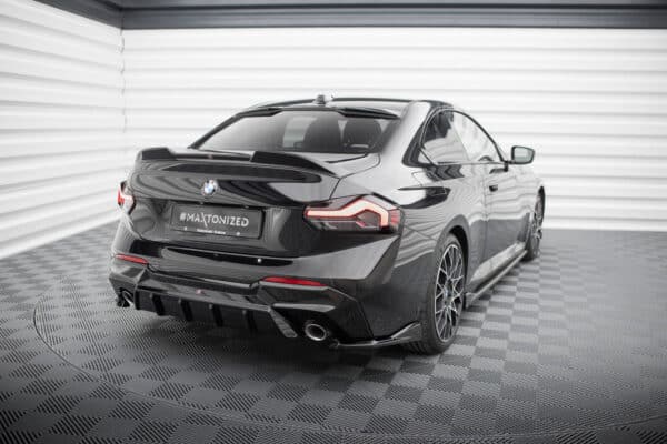 MAXTON DESIGN - Bočné spojlere zadného nárazníka V.4 ,vhodné pre BMW 2 G42, Čierna lesklá – Obrázok 4