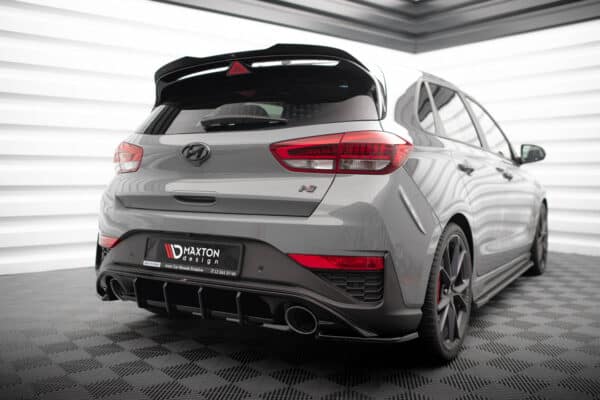 MAXTON DESIGN - Bočné spoiler zadného nárazníka V.5 ,HYUNDAI I30 N HATCHBACK MK3 FACELIFT, Čierny lesk – Obrázok 4