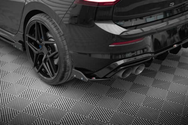 MAXTON DESIGN - Bočné spojlere zadného nárazníka V.56+ splitre, VOLKSWAGEN GOLF R MK8, Čierny lesk – Obrázok 3