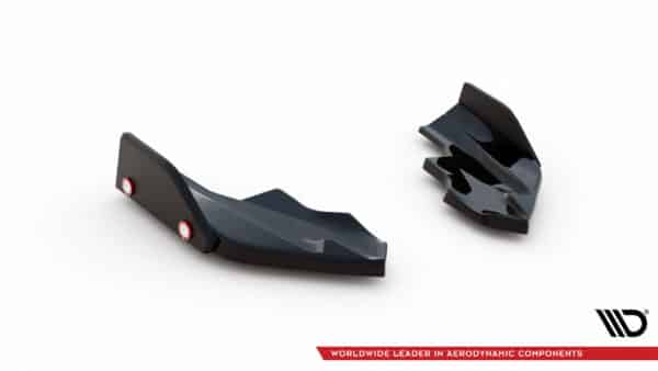 MAXTON DESIGN - Bočné spojlere zadného nárazníka V.56+ splitre, VOLKSWAGEN GOLF R MK8, Čierny lesk – Obrázok 5