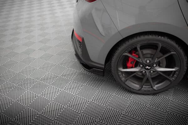 MAXTON DESIGN - Bočné spoiler zadného nárazníka V.6,HYUNDAI I30 N HATCHBACK MK3 FACELIFT, Čierny lesk – Obrázok 3