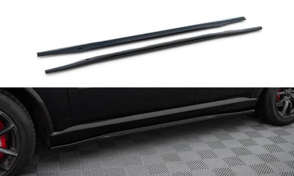 MAXTON DESIGN - Lišty pod bočné prahy, DODGE DURANGO SRT MK3, Čierny lesk