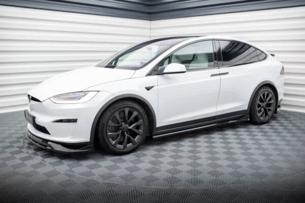 MAXTON DESIGN - Lišty pod bočné prahy  ,TESLA MODEL X MK1 FACELIFT, Čierny lesk – Obrázok 3