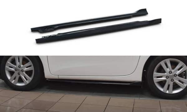 MAXTON DESIGN - Lišty pod bočné prahy, TOYOTA IQ, Čierny lesk